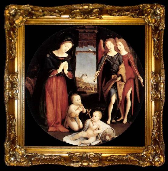 framed  Piero di Cosimo The Adoration of the Christ Child, ta009-2